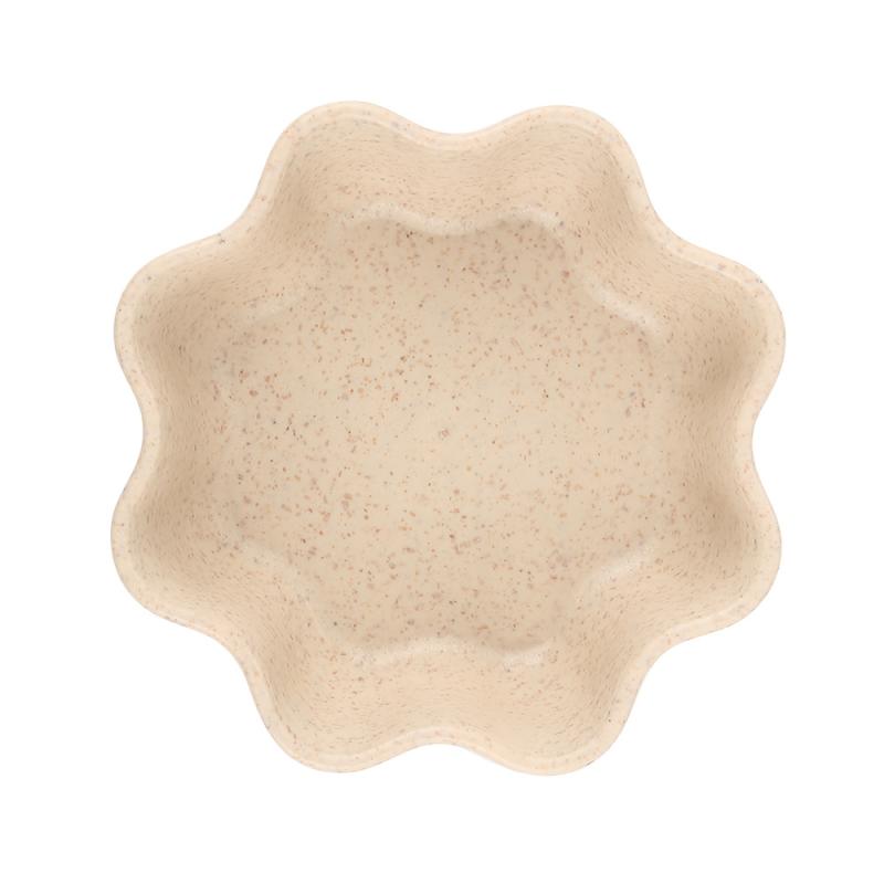 1Pcs Tarwe Multipurpose Kruiden Kom Leaf Hart Vorm Kruiden Kom Kleine Platen Snack Schotel Saus Te Schoon Keuken gereedschap: Beige Plum blossom