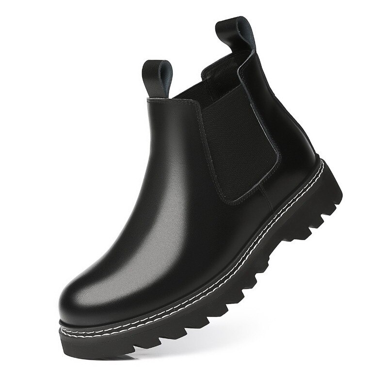 ERRFC hommes noir bottes créateur de mi-mollet Chelsea bottes pour homme sans lacet outillage chaussures grande taille 38-48 Zaopatos