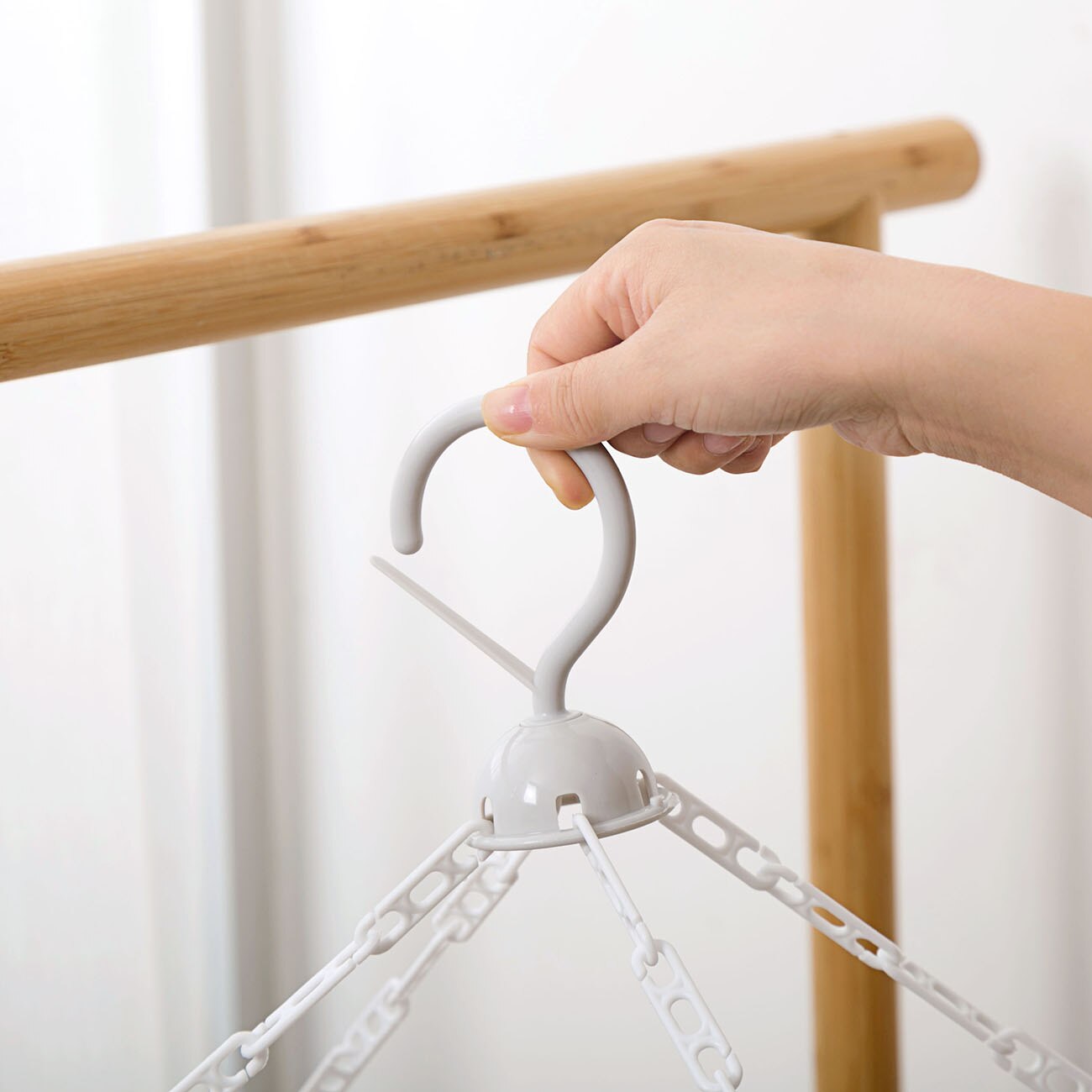 Porte-vêtements pliable à 16/36/48 clips, cintre à linge rotatif, support de rangement pour soutien-gorge, chaussettes, sous-vêtements, pince à linge