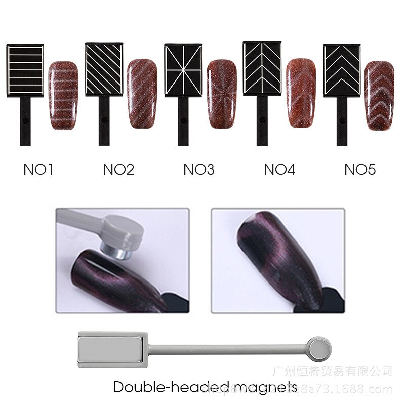 Nail Gereedschap Cat Eye Nagellak Speciale Magneet 3D Magic Thicken Multifunctionele Cat Eye Patroon Magneet Set