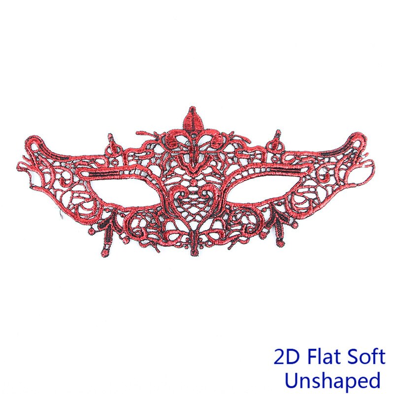 Masques mascarade ajourés en dentelle pour dames | Masques pour bal d'halloween, demi-masques de fête, fournitures de fête, noir blanc #30: TR-2D