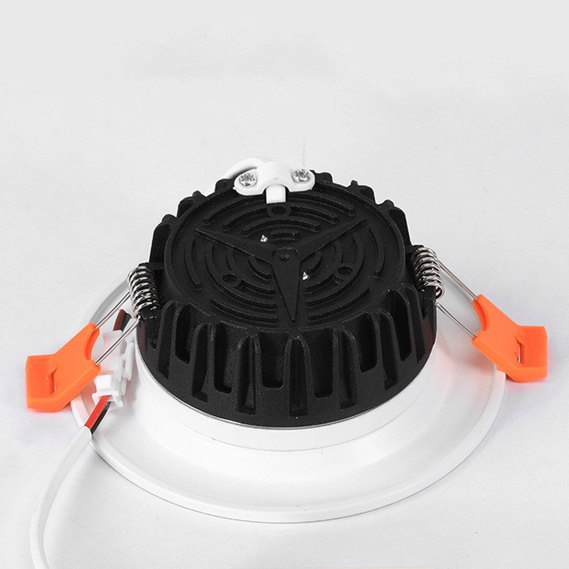 Indbygget blændfri led-cob-spotlight 7w 18w 24w dæmpbar 110v 220v lofts-downlight 5w 7w 10w 12 wtil entré, arbejdsværelse, butiksbelysning