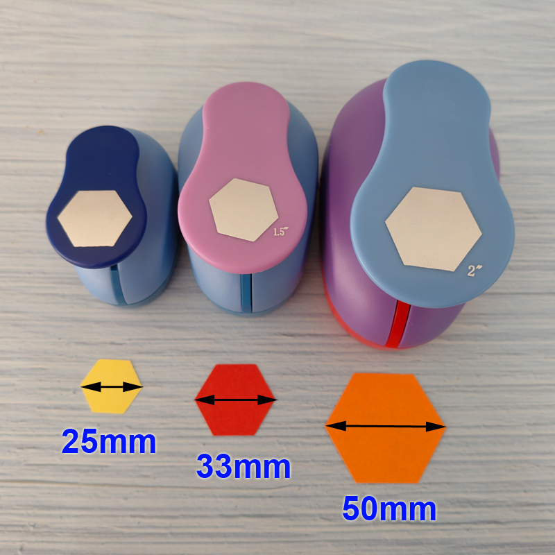 Perforateur hexagonal coupe-papier artisanat Scrapbook dispositif De gaufrage perforateurs pour enfants Cortador De Papel: Rose