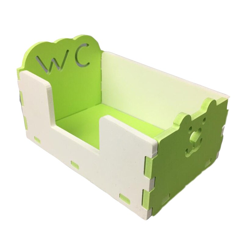 Orinal de baño para hámster, artículos para hámster, limpieza antitapa, inodoro pequeño para mascotas, accesorios para el hogar: green