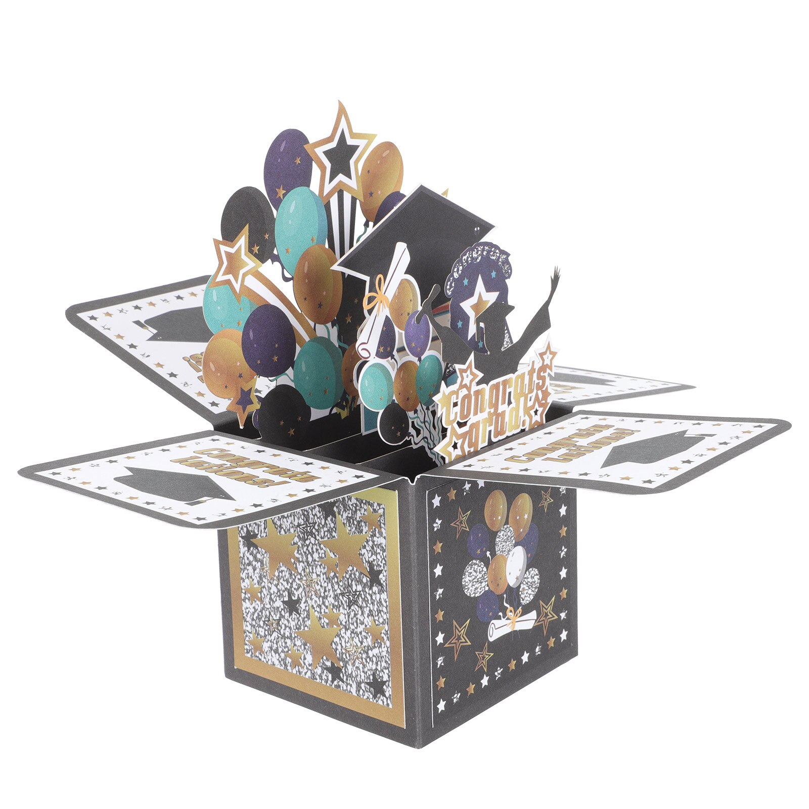 Graduation Themed 3D Greeting Graduation Boxed
