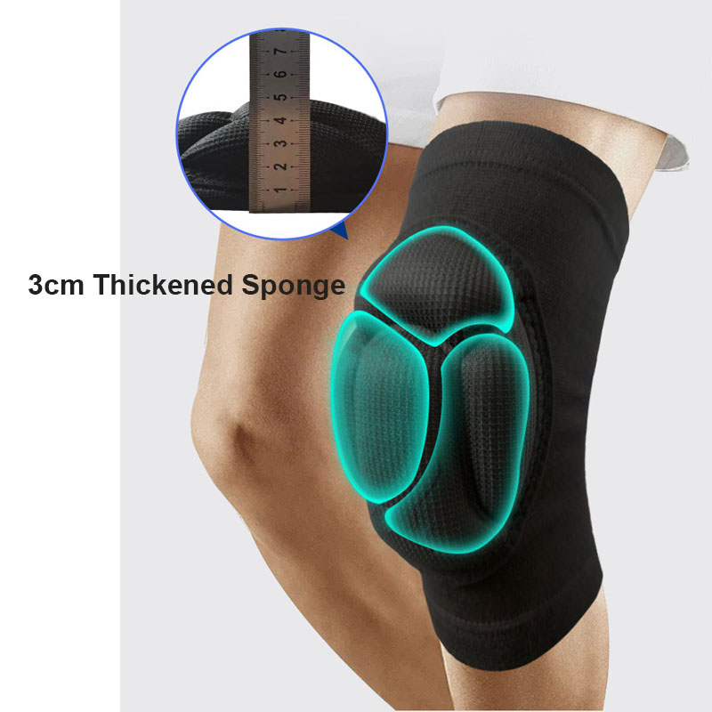 2 stks Sport Kneepad Verdikking Anti-Collision Sport Bescherming Kniebeschermer Elastische Ademende Kniebrace voor Dansen Voetbal