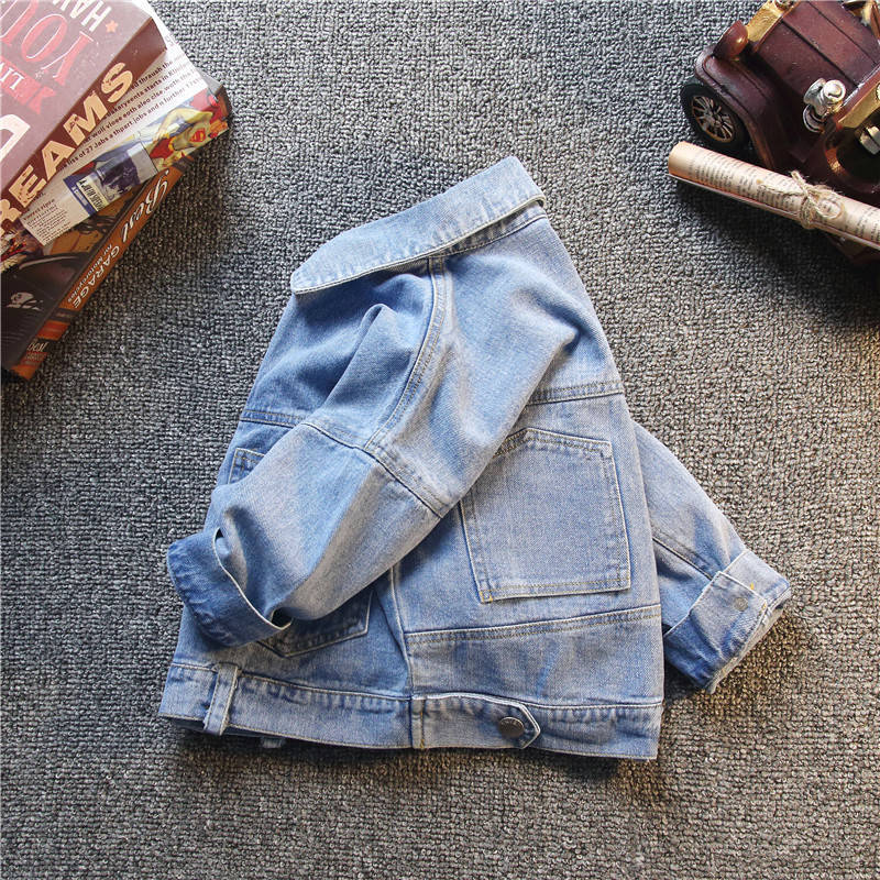 Baby Jungen Denim Jacken Frühling Herbst Neue freundlicher Koreanisch Feste Mäntel Revers Taschen lässig Jacken für Jungen freundlicher Kleidung
