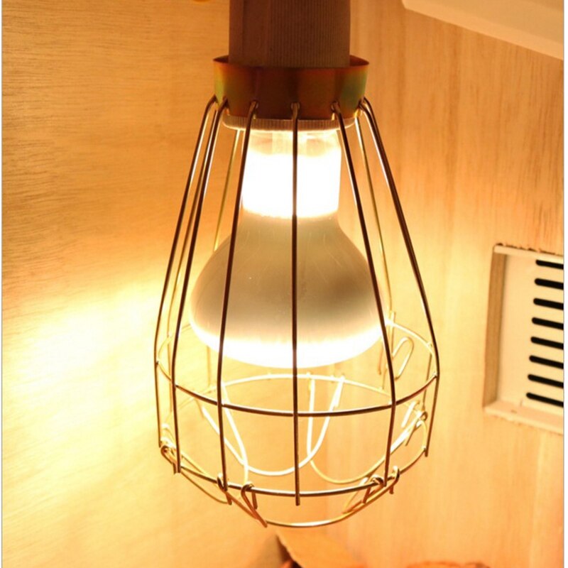 Lampenkap pluimvee reptiel keramische warmtelamp beschermkap broedmachine anti-verbranding ijzerdraad licht beschermlamp accessoires
