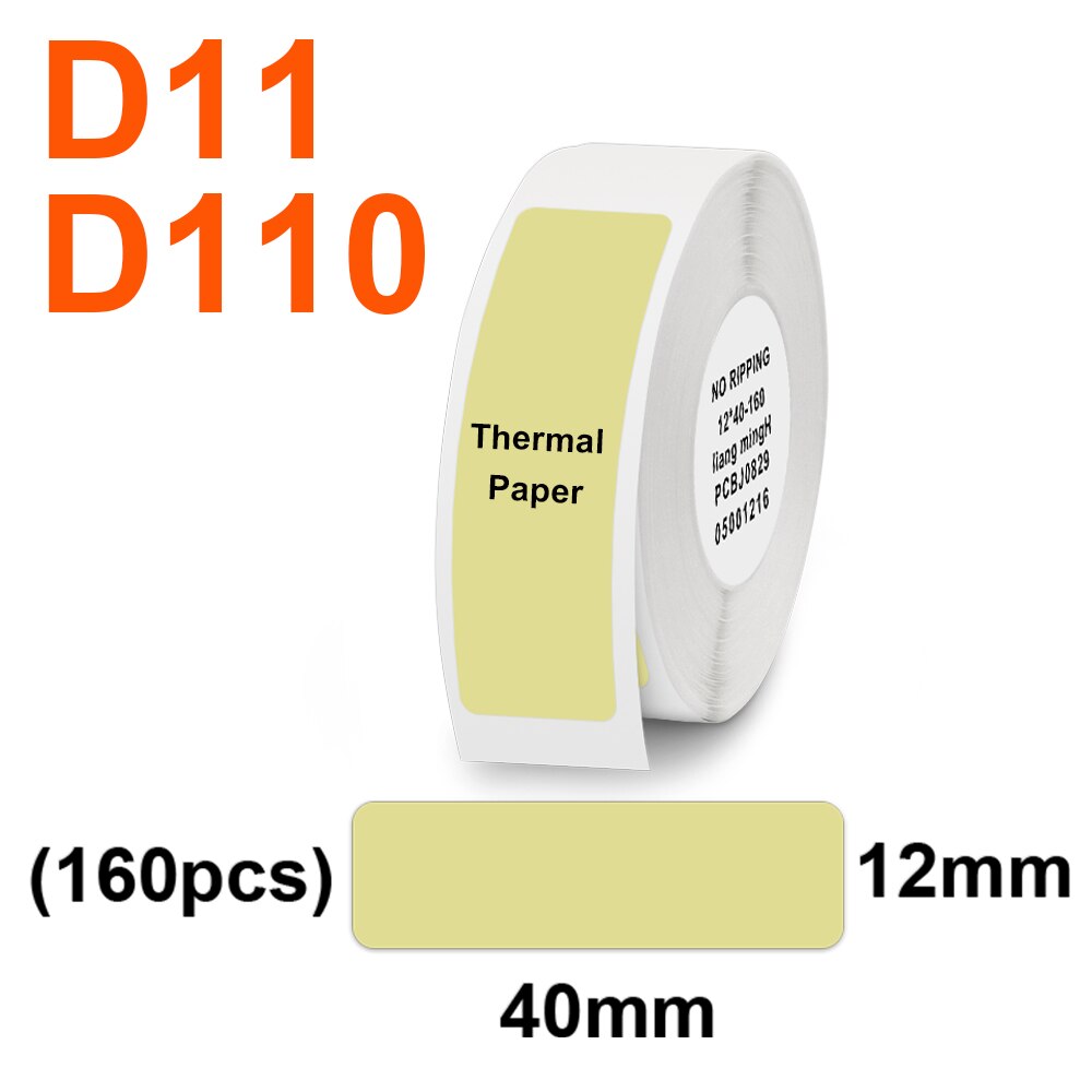 D11 elastyczny kabel papier do Niimbot D11 D110 przenośny Mini bezprzewodowa drukarka etykiet Bluetooth wodoodporny D11 etykieta druku papieru: Set A