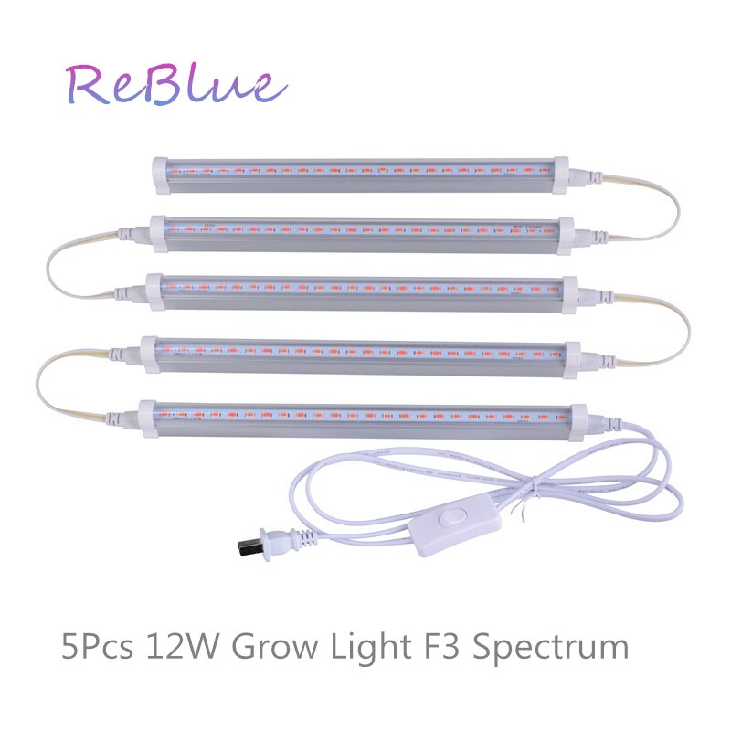 ReBlue Wachsen Geführte Anlage Licht LED Wachsen Licht Gesamte Spektrum Phyto Lampe 12W T5 Anlage Lampe Für Pflanzen blume drinnen hydro