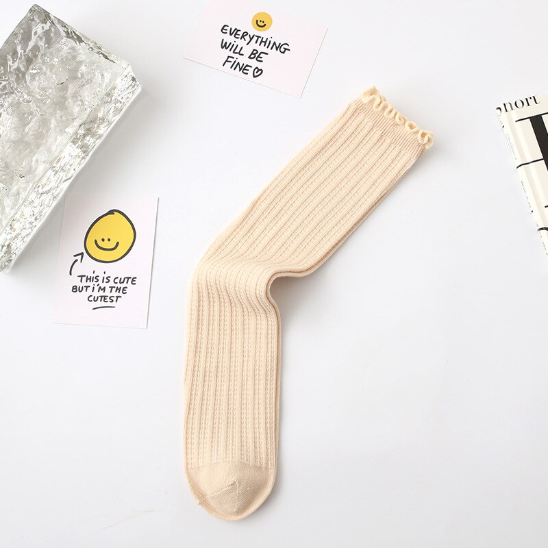 Calcetines altos hasta la rodilla para niños y niñas, calcetín de algodón, transpirable, primavera y otoño, 2022: khaki