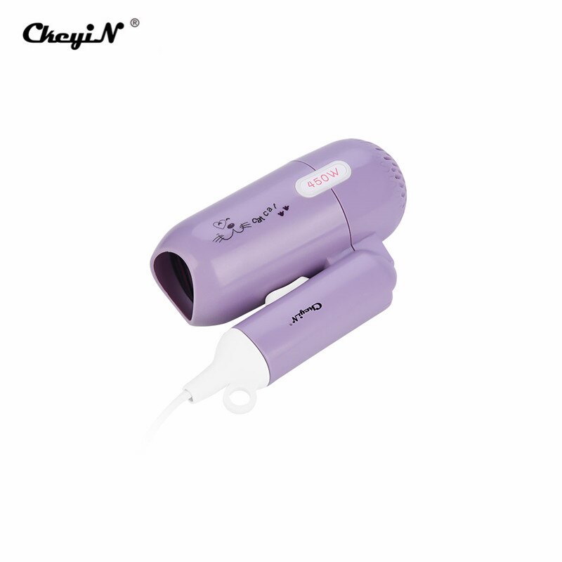 CkeyiN 450W Fast Drying Low Noise Portable Travel Household Hair Dryer Traveller Hair Dryer Compact Powerful Blower