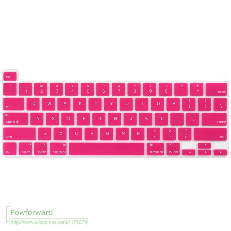 Silicone Keyboard Cover Protector Silicone Skin for MacBook Pro 16 inch Release with Touch Bar & Touch ID A2141: Pink