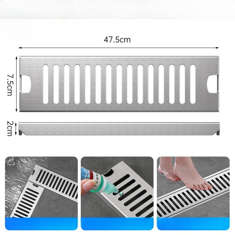 Floor Drain Cover Rectangular Stainless Steel Floo... – Grandado