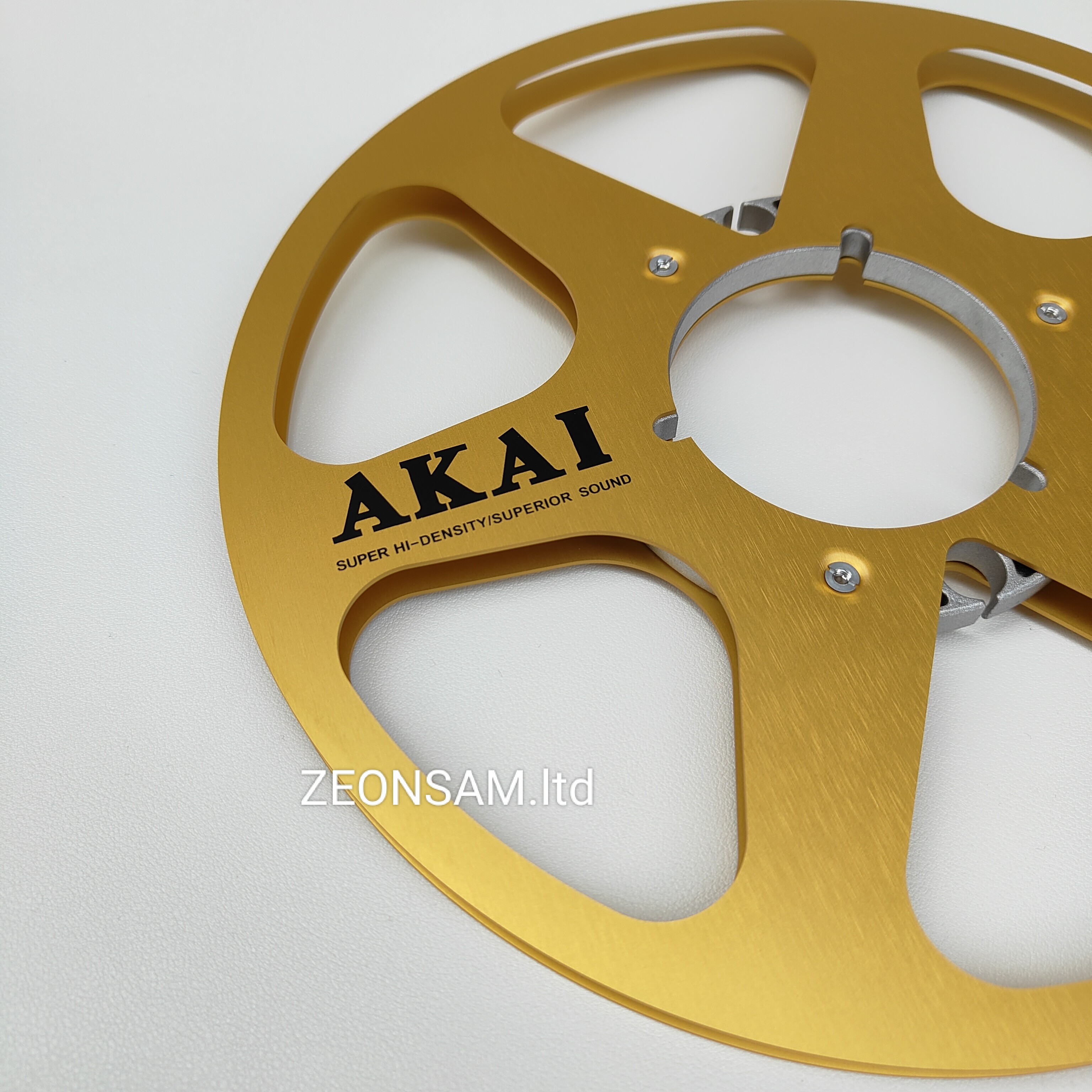 AKAI 10.5" X 1/4" Inch Empty Tape Reel Aluminum Reel to Reel Empty Take up Reel: Gold