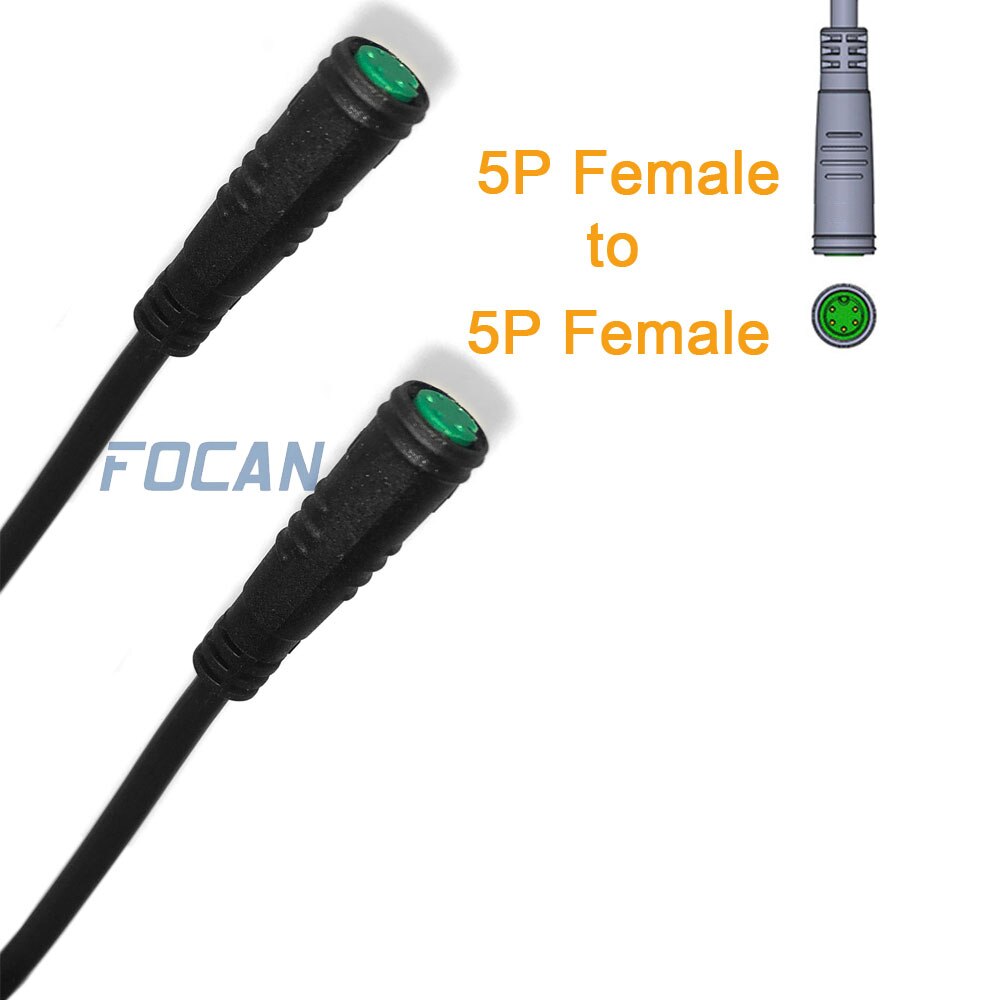 Julet Waterdichte Kabel Bafang Uitbreiding Cale Motor Licht Ebrake Throttle Display 2 3 4 5 Pin Ebike Conversie Kabel: 5pin f f 45cm
