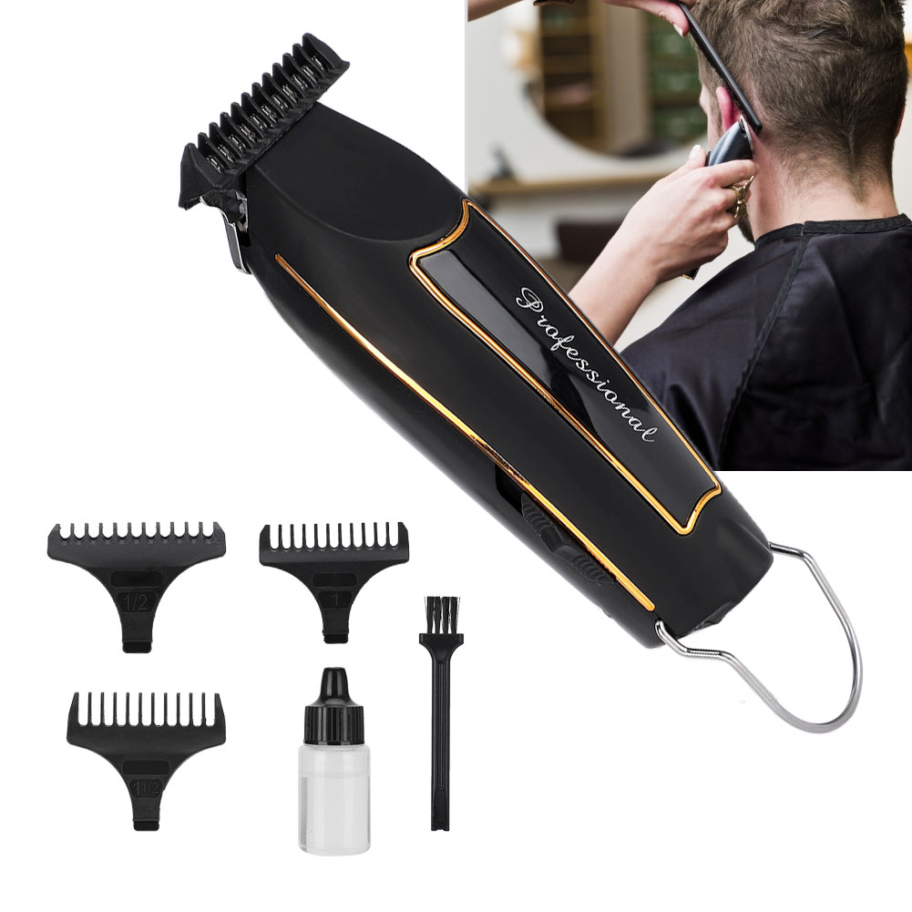Electric Hair Cutting Machine Hair Clipper Hair Trimmer US Plug 100-240V(Black )