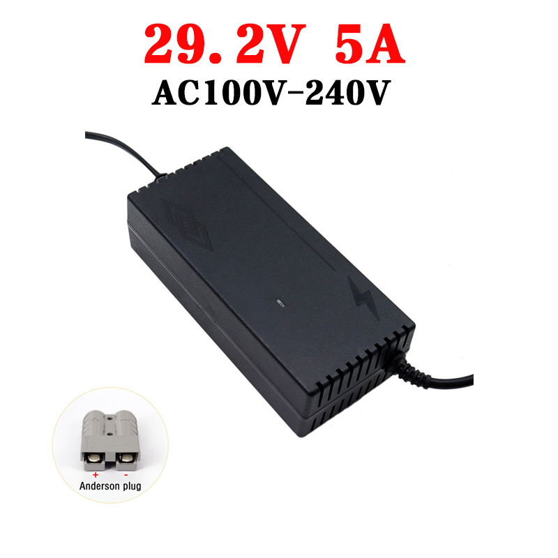12v batterilader 14.6v 5a 10a 20a lifepo 4 lader 12v 24v hurtigladende litiumbatterilader til bil 12.8v høystrømsadapter: Sølv