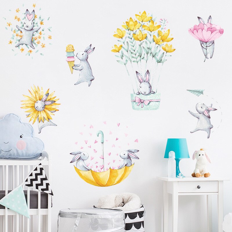 decalmile Grote Regenboog Muurstickers Zon Wolk ster Muurtattoo Baby Kinderkamer Babykamer Slaapkamer Wanddecoratie