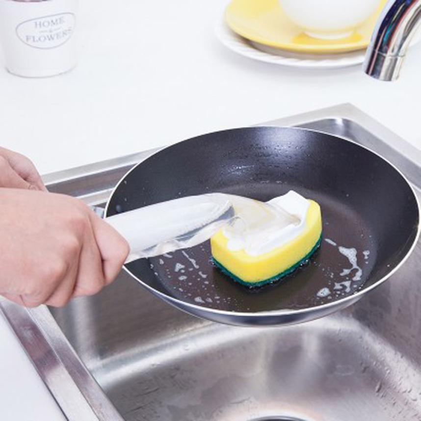 Zeepdispenser Scrubber Schotel Wand Brush Scrub Refill Wassen Potts Pan Keuken 8 23