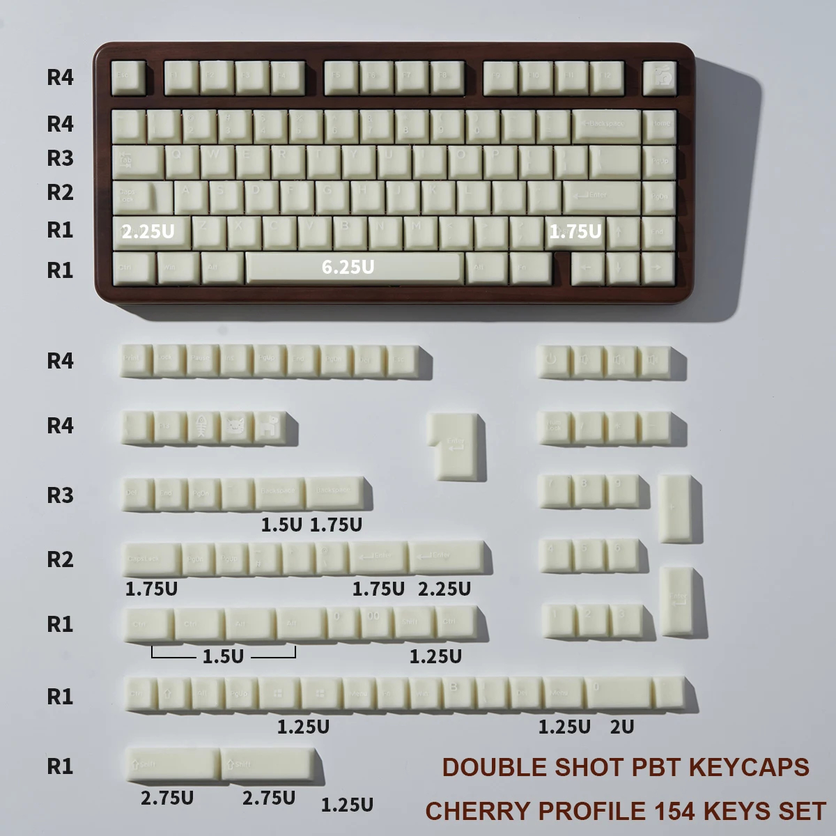 120 Keys Marble Themed Keycaps Double Shot PBT Keycaps Milk White Translucent Cherry Profile Keycap for MX Switch Gamer Keyboard: Beige