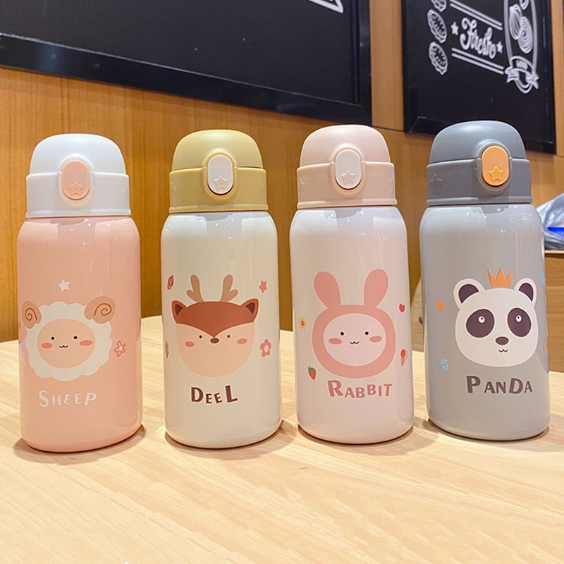 600/400ml enfants dessin animé bouteilles à boire Double couches 316 acier inoxydable Thermos eau enfants isolé tasses Portable maison Sc
