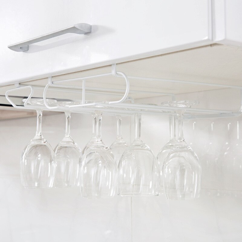 Handy Stainless Steel Wine Rack Wine Glass Rack For Holder Glasses Storage Bar Kitchen 6-9 Cups Hanging Bar Hanger Shelf