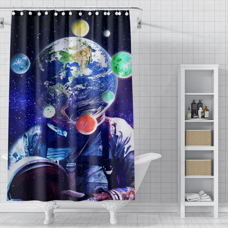 home shower curtains for bathroom waterproof fabric Modern Nordic style bathroom Curtains modern shower curtain 180x200 240x200: 180*230cm / black