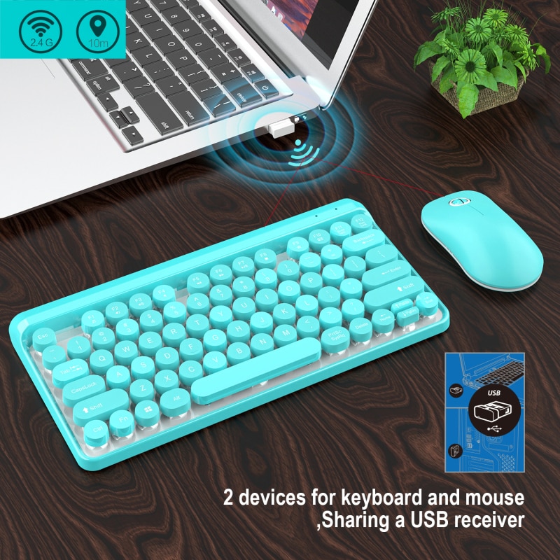 2.4G Wireless Keyboard Wireless Mouse Mini Multimedia Keyboard Mouse Combo Set For Notebook Laptop Mac Desktop PC