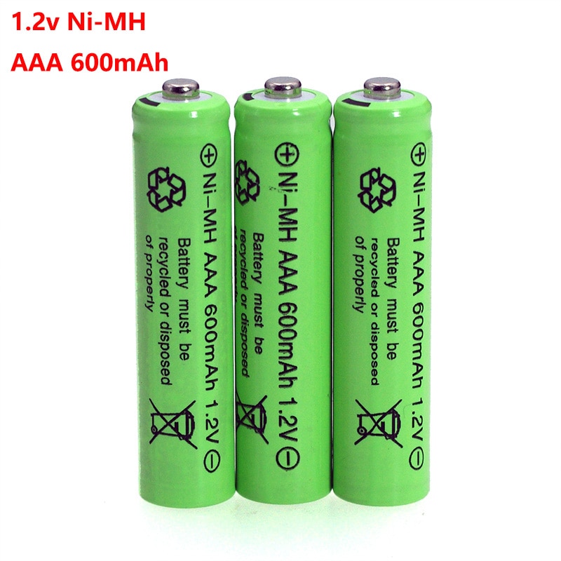 3pcs 1 2v ni mh aaa batterijen 600mah oplaadbare n grandado