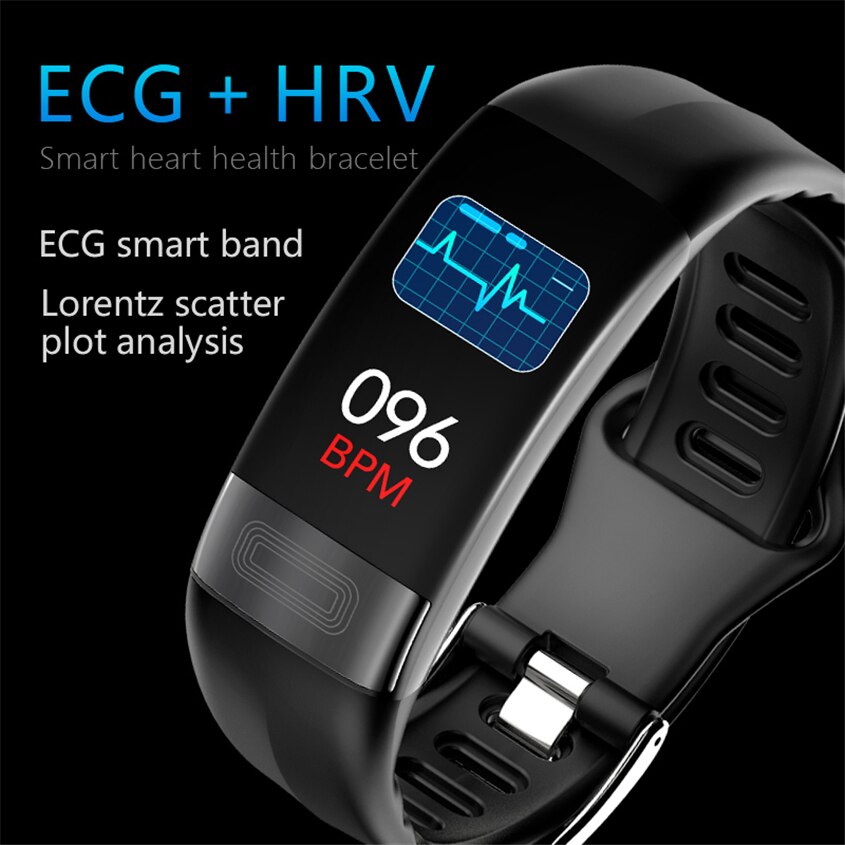 P11 Kleur Screen Smart Armband Ecg + Hrv Ecg Monitoring Bloeddruk Monitoring Sport IP67 Waterdichte Usb Opladen Horloge Voor M