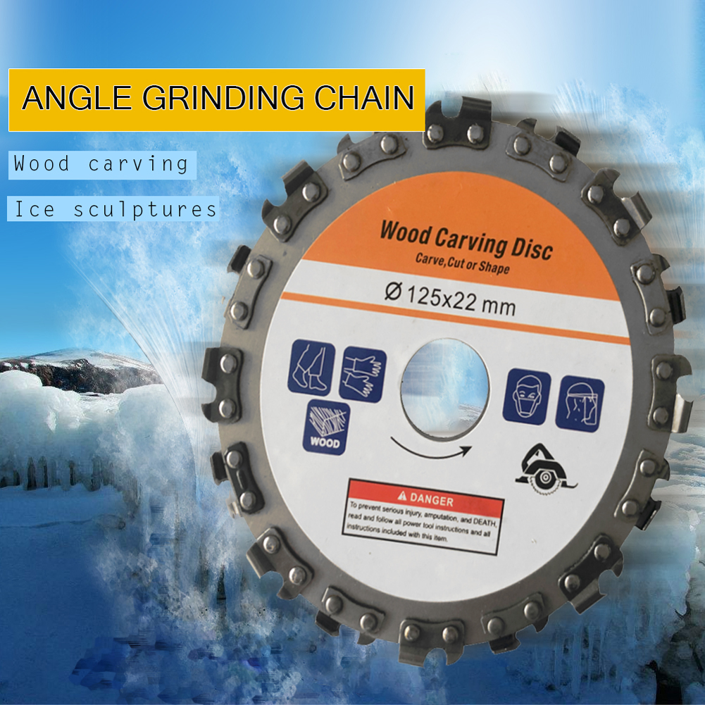 125mm 16- hampainen ruostumattomasta teräksestä valmistettu hiomakoneen puuntyöstölaikka urakoneen ketjulaikka 5 tuuman kulmahiomakoneeseen