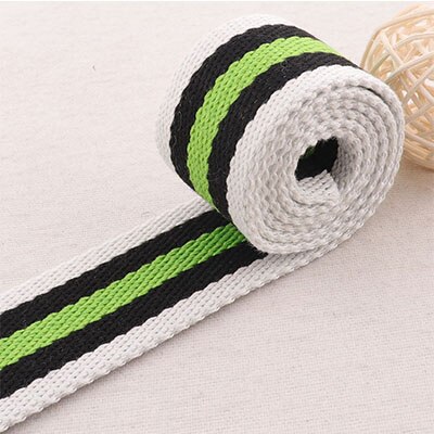 5 Yards 38Mm Geweven Katoen Gestreepte Singels Colorfu Lint Sleutelhangers Tas Riemen Portemonnee Bandjes Tape Tas Handvat Belting hond Kraag