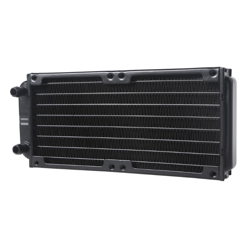 G1/4 Thread 80x160mm PC Water Heat Exchanger Computer Aluminum Heat Radiator Heat Sink for Computer Water Cooling System B0KA
