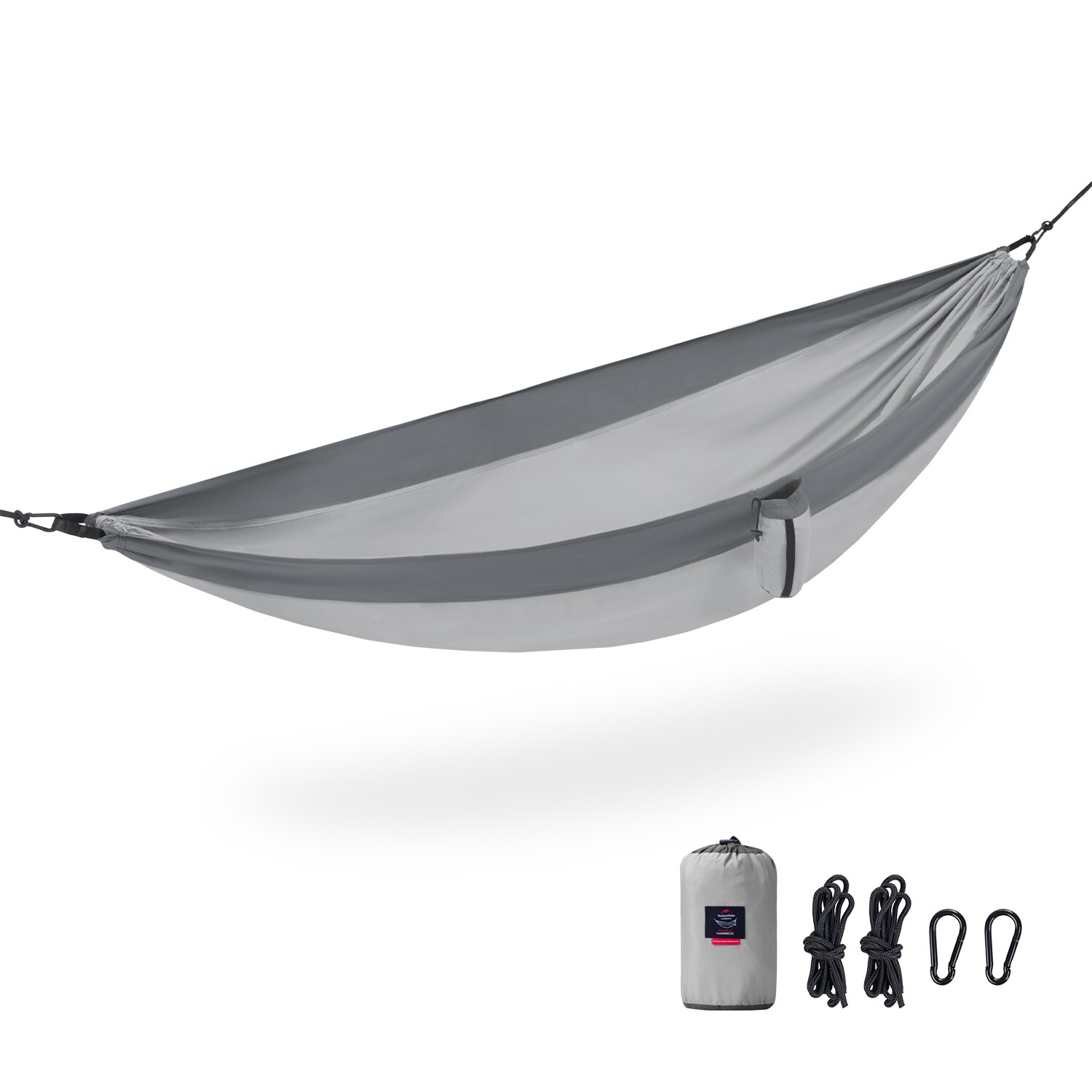 Amaca da campeggio ultraleggera Naturehike amaca da esterno singola doppia antiribaltamento attrezzatura per amaca da campeggio selvaggia: 1 person gray