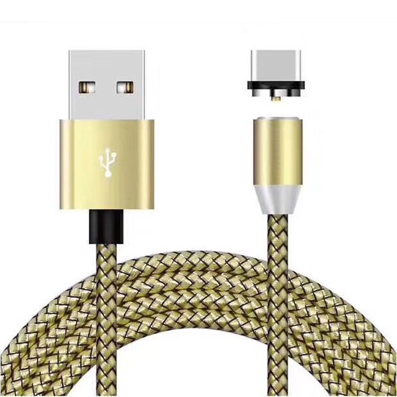 Opladen Micro Usb C Magnetische Kabel 1M Super Telefoon Type-C Magneet Charger Microusb Voor Iphone Samsung Mobiele telefoon Kabels: Goud / for micro usb