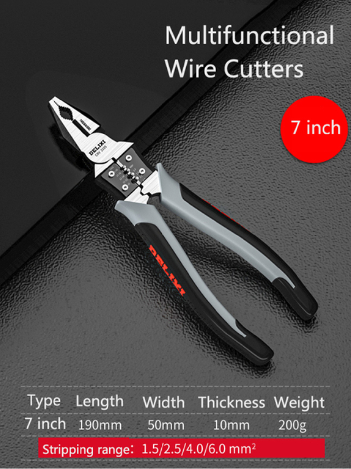 Alicates diagonales universales multifuncionales, alicates de punta de aguja, herramientas manuales, herramientas de Hardware, cortadores de alambre universales para electricista: Azul oscuro