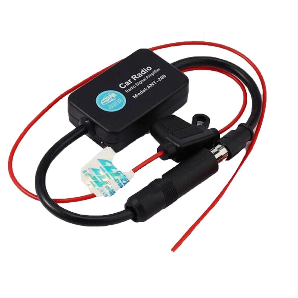 For Universal 12V Auto Car Radio FM Antenna Signal Amp Amplifier Booster For Marine Car Vehicle Boat 330mm FM Amplifier