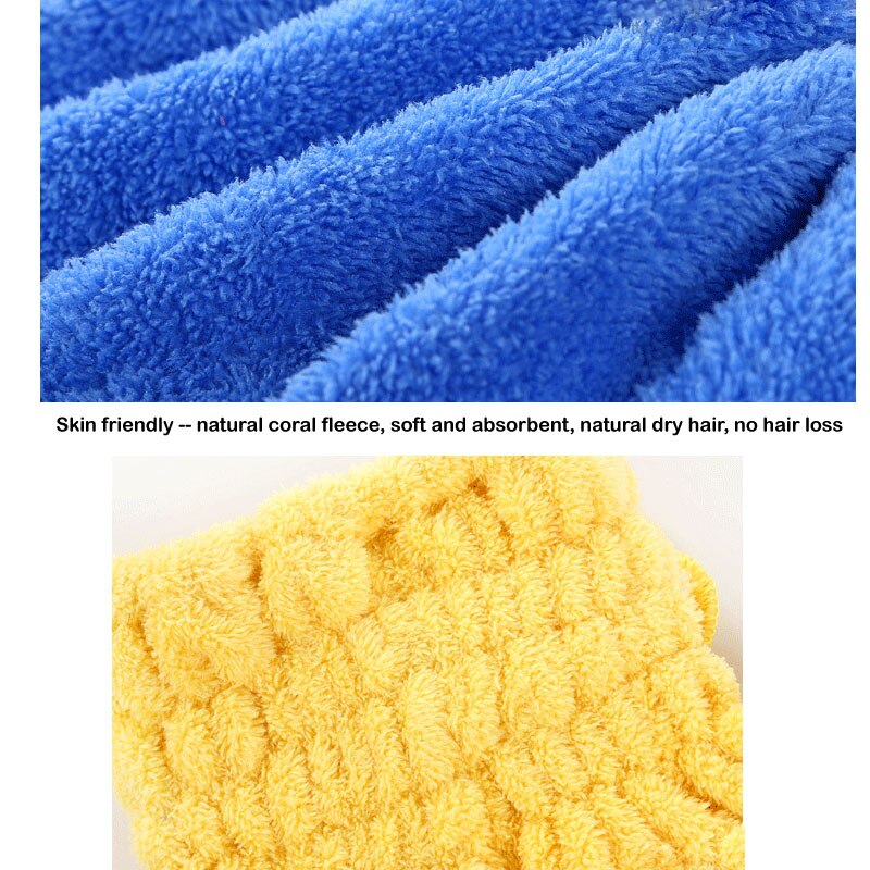 Pelo turbante sombrero para el pelo de secado rápido envuelto toalla gorros de baño de ducha señoras Coral violeta absorbiendo agua encantador suave de la casa de baño tapa