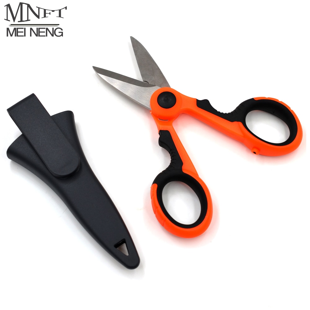 MNFT 1Set Vissen Schaar &amp; Storage Case Braid Line Lure Cutter 14cm Mini Vis Gebruik Schaar Multifunctionele Draagbare vissen Tools