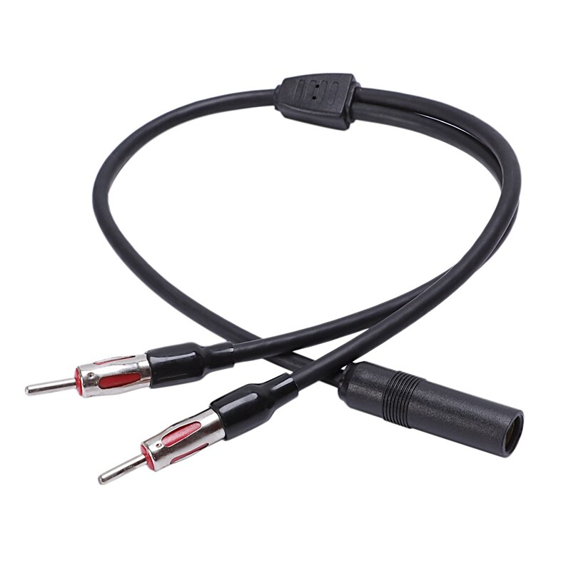Antenne Splitter Adapter 1 Female Naar 2 Mannelijke Auto Audio Onderdelen Black