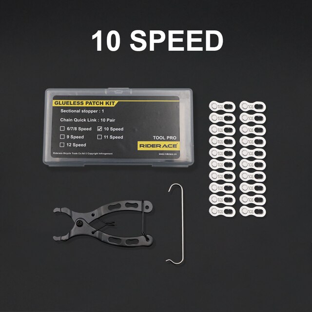 10 pairs Bicycle Chain Connector Quick Link Lock Set Road Bike Joint Magic Buckle Master Cycling Part For 6 7 8 9 10 11 12 Speed: Red