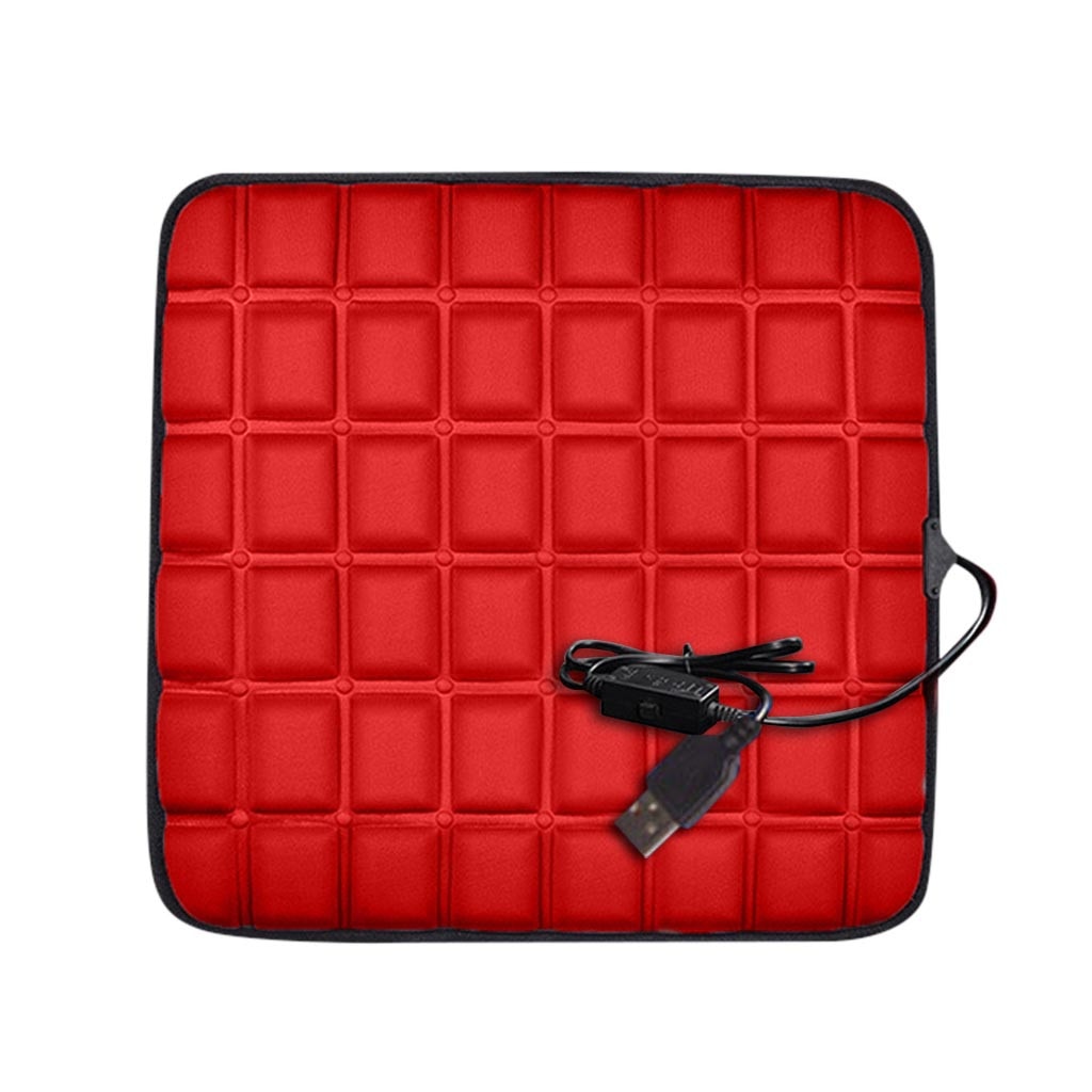 Universele Memory Foam Car Seat Cover Winter Warm Auto Front Back Rear Rugleuning Zitkussen Pad Interieur Accessoires # p15: Rood