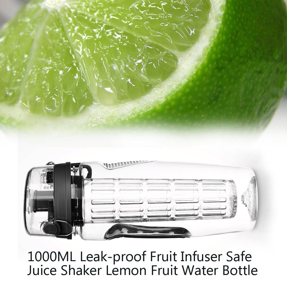 1000Ml Lekvrije Bpa Gratis Fruit Infuser Sap Shaker Sport Fles Water Citroen Tour Wandelen Draagbare Klimmen Camp flessen