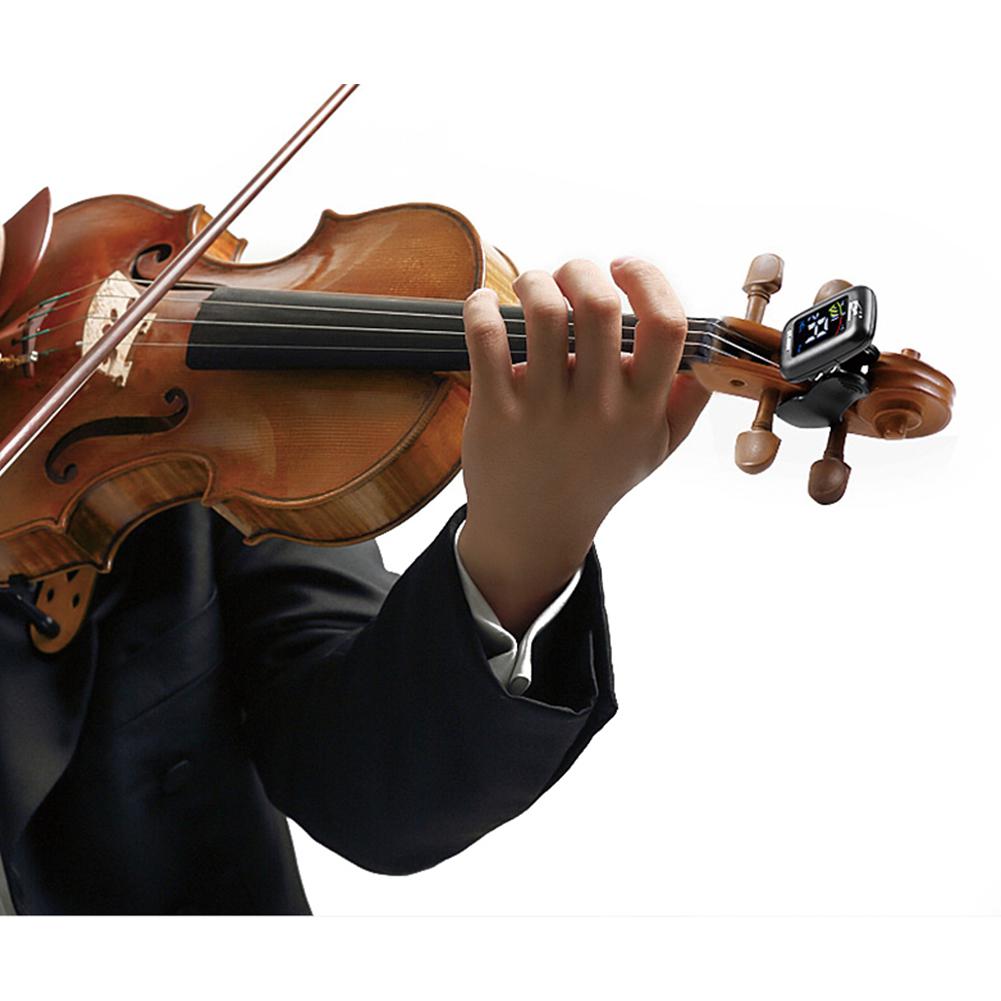 Eno  et05v violin tuner mini elektronisk skärm display tuner för violin viola cello clip-on tuner bärbara digitala violindelar