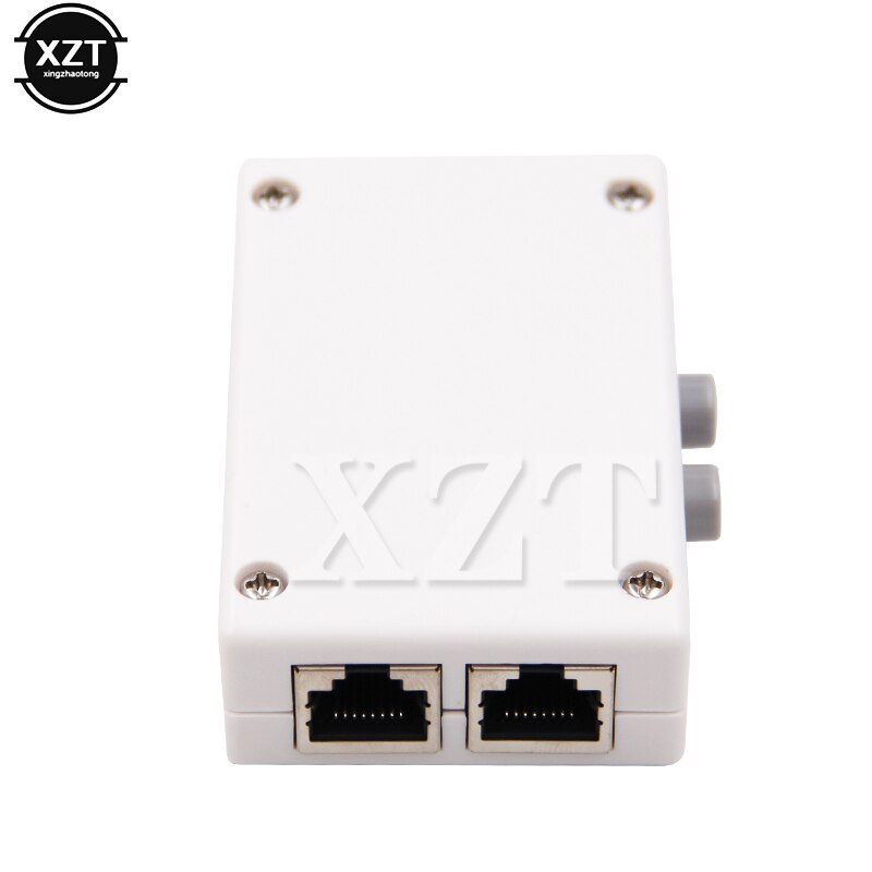 Dual 2 Way Port Manual Sharing Switch Adapter Mini 2 Port RJ45 RJ-45 Network Switch Ethernet