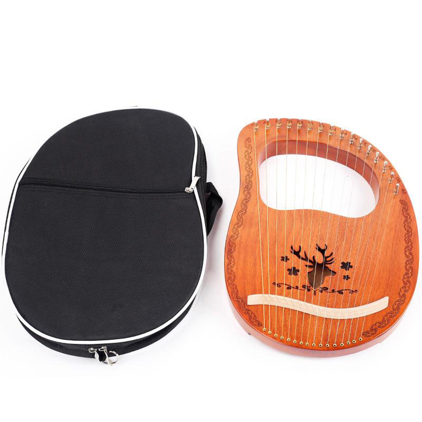 Sac de rangement en Lyre, sacoche de rangement rembourrée étanche, 10, 16, 19 cordes, avec poche