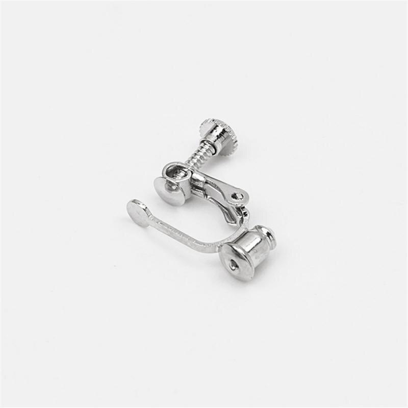Oorbel Accessoires Schroef Oor Clip Non-Doorboord Oor Converter Met Lus Cabochon Base Blank Bezel Fit Oorbellen Diy Sieraden maken