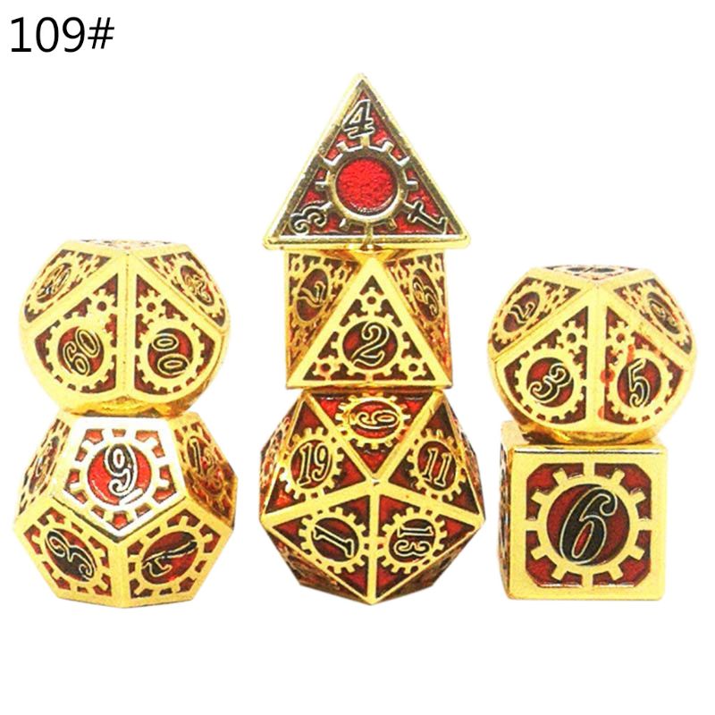 Metal Dice Set D&D Metal Polyhedral Dice Set DND Role Playing Games Board Game: 109