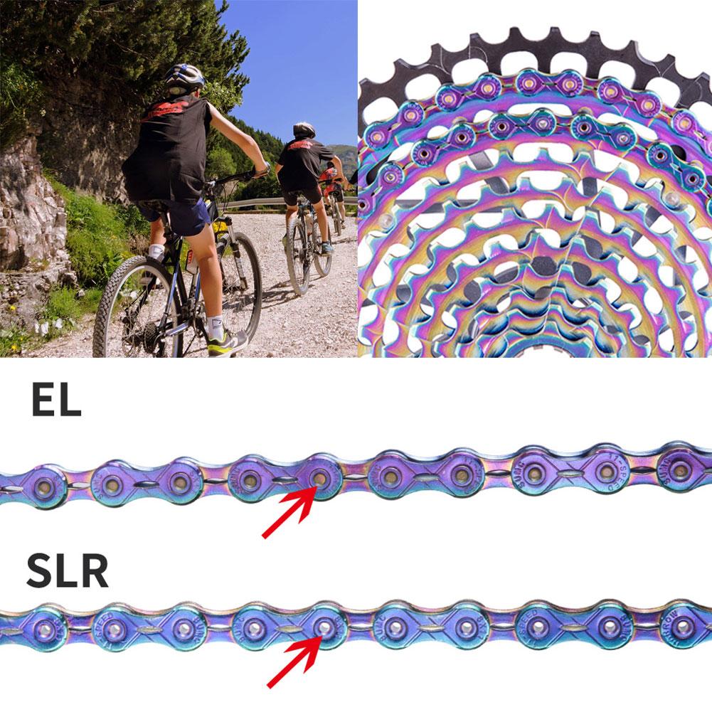 9/10/11/12- speed mtb mountainbike cykel farverig ultralet metal kæde halv / fuld hul cykelkæde strålende valgfri tang